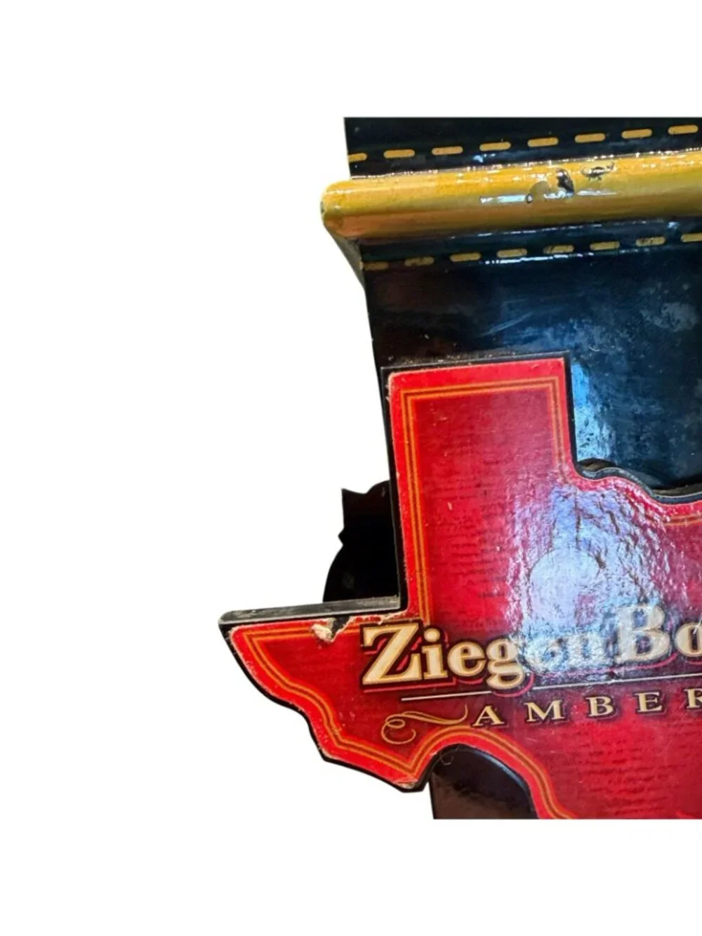ZiegenBock Amber Texas Star Tap Handle Beer Keg Bar Decor Collectible 12” Tall